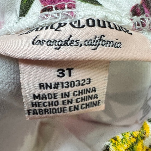 NWOT Juicy Couture 3T Girls Multicolor Floral Kids Leggings Pants - Picture 4 of 4